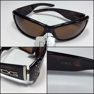 Tortoise Shell Bling DG Shades Sunglasses